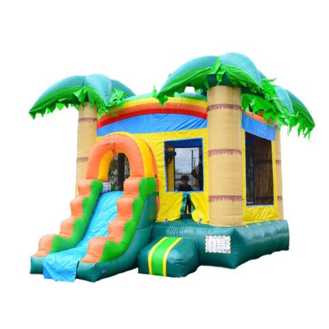 Детская игрушка HERO Kiddo HeroKiddo Tropical Breeze Commercial Grade Inflatable Bounce House & Water Slide Combo (No Blower, No Stakes), цвет: Open Miscellaneous
