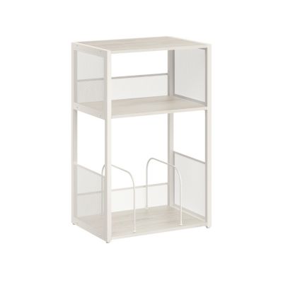 3-Tier Record Storage Table with Shelves for Vinyl Albums