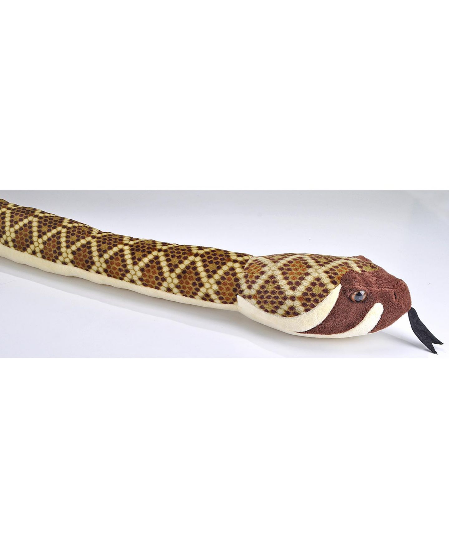 Детская мягкая игрушка Wild Republic Plush Snake Jumbo Western Diamondback Rattlesnake Stuffed Animal, 110 Inches — фото 2