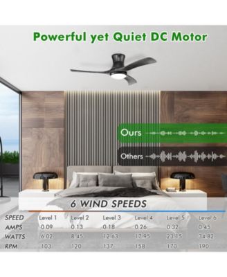 52 Inch Flush Mount Ceiling Fan with LED