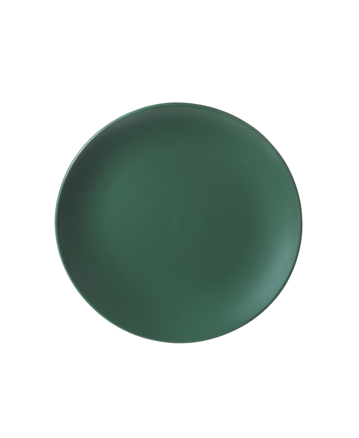 Gibson Home Simple Essential Piece Plates and Bowls Porcelain Solid Color Dishes Ceramic Dinnerware Set -- Green