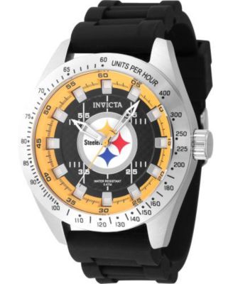 Men's 47858 NFL Pittsburgh Steelers Quartz Multifunction Yellow, Black Dial Watch