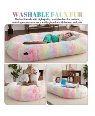 Human Size Dog Bed for Adult People,71"x43.3"x10" Large Dog Bed