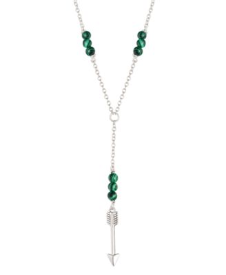 Macy's - Malachite Lariat Necklace in Sterling Silver, 18"