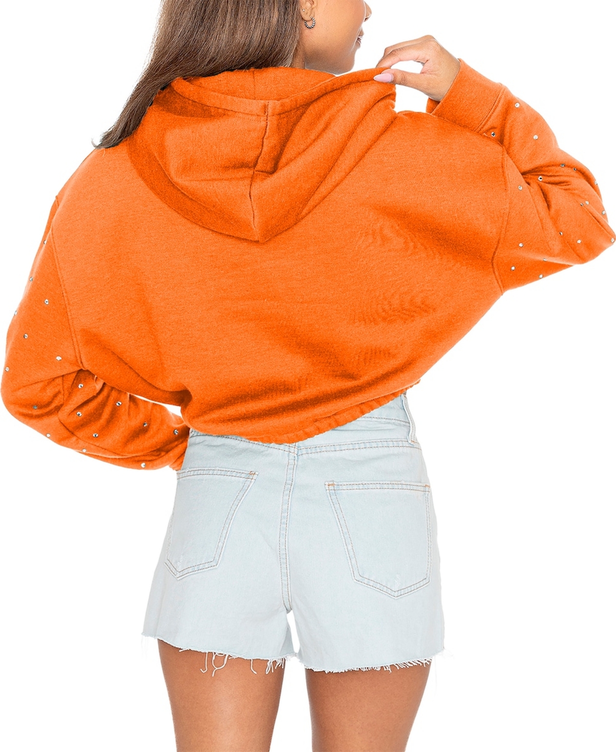 Gameday Couture Women'sTennessee Volunteers Can't Lose Rhinestone Cropped Pullover Hoodie - Tennessee Orange