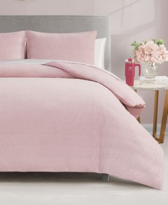 Shop Juicy Couture Crinkle Velvet Comforter Sets In Lotus Pink