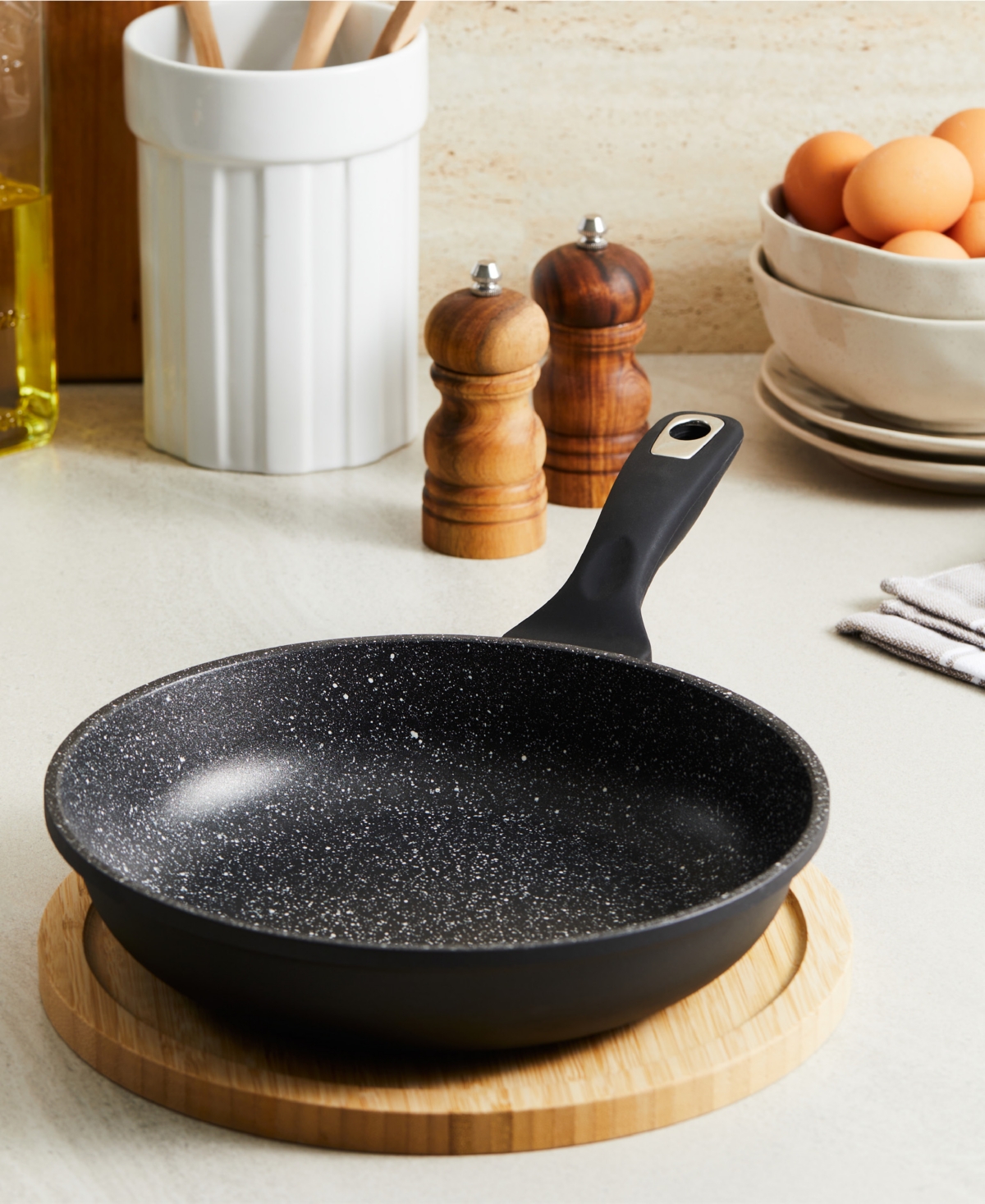 Cuisine::pro Granite 12" Cast Aluminum Frypan In Black