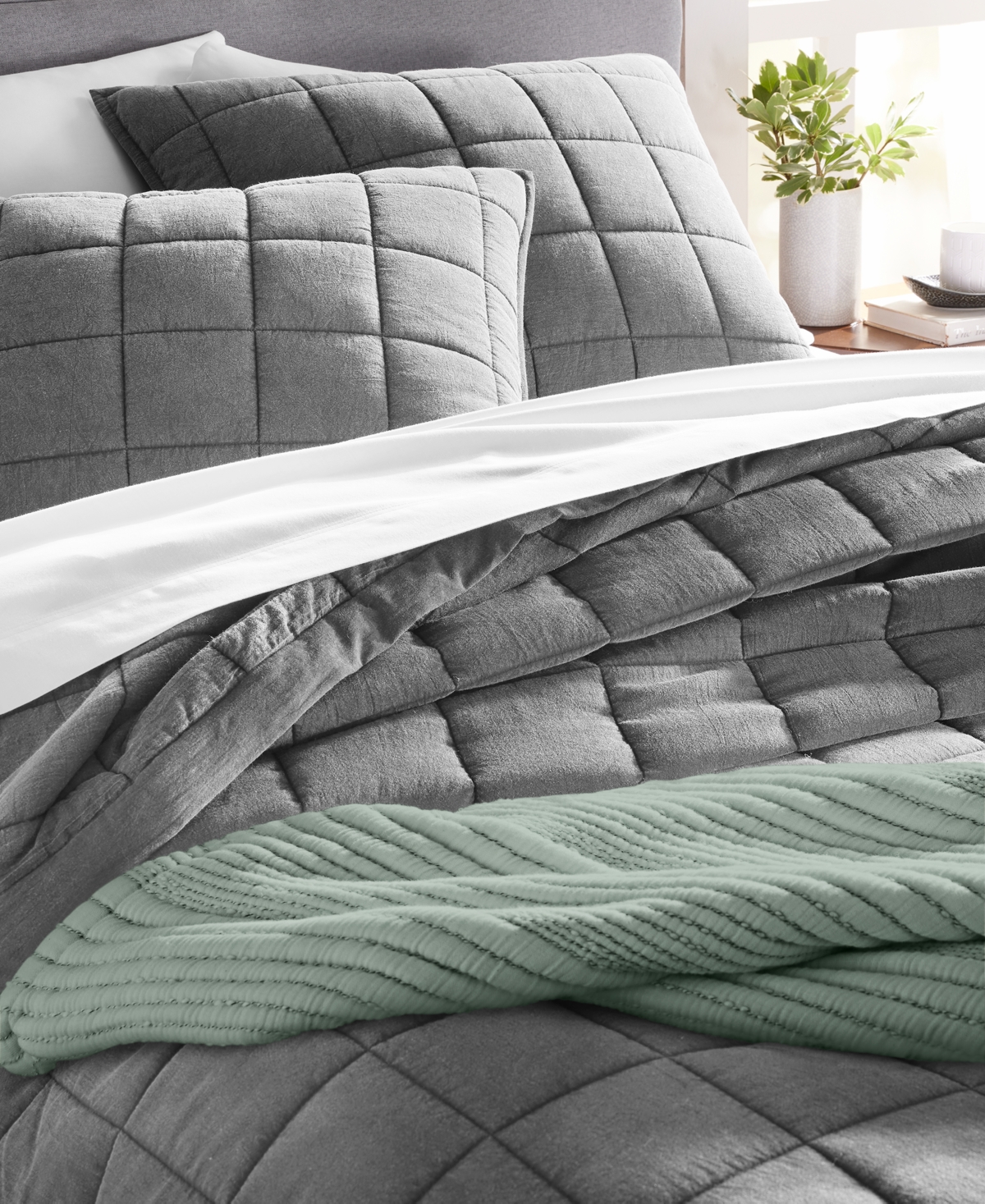 Oake Cloud Channel Throw, 50" X 60", Exclusively At Macy's In Green