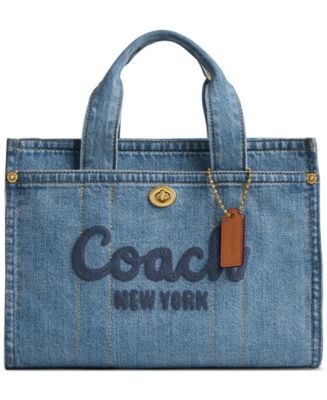 COACH Cargo Small Denim Tote Bag 26 - Macy's