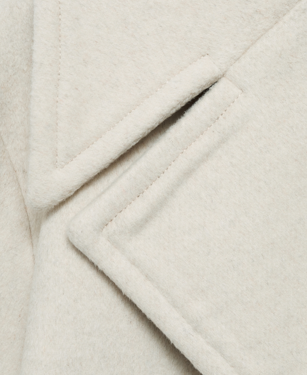 Mango Women's Buttons Detail Wool Double-Breasted Coat - Pastel Gray