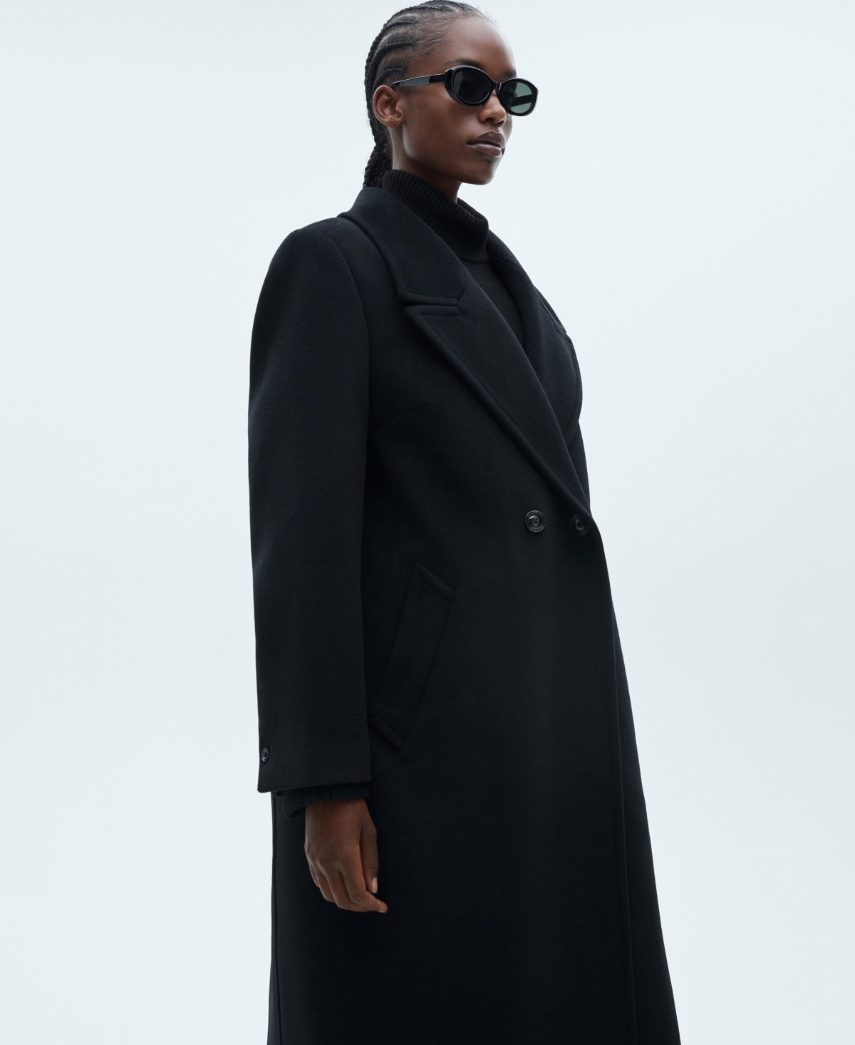 Mango Women's Lapels Wool Coat