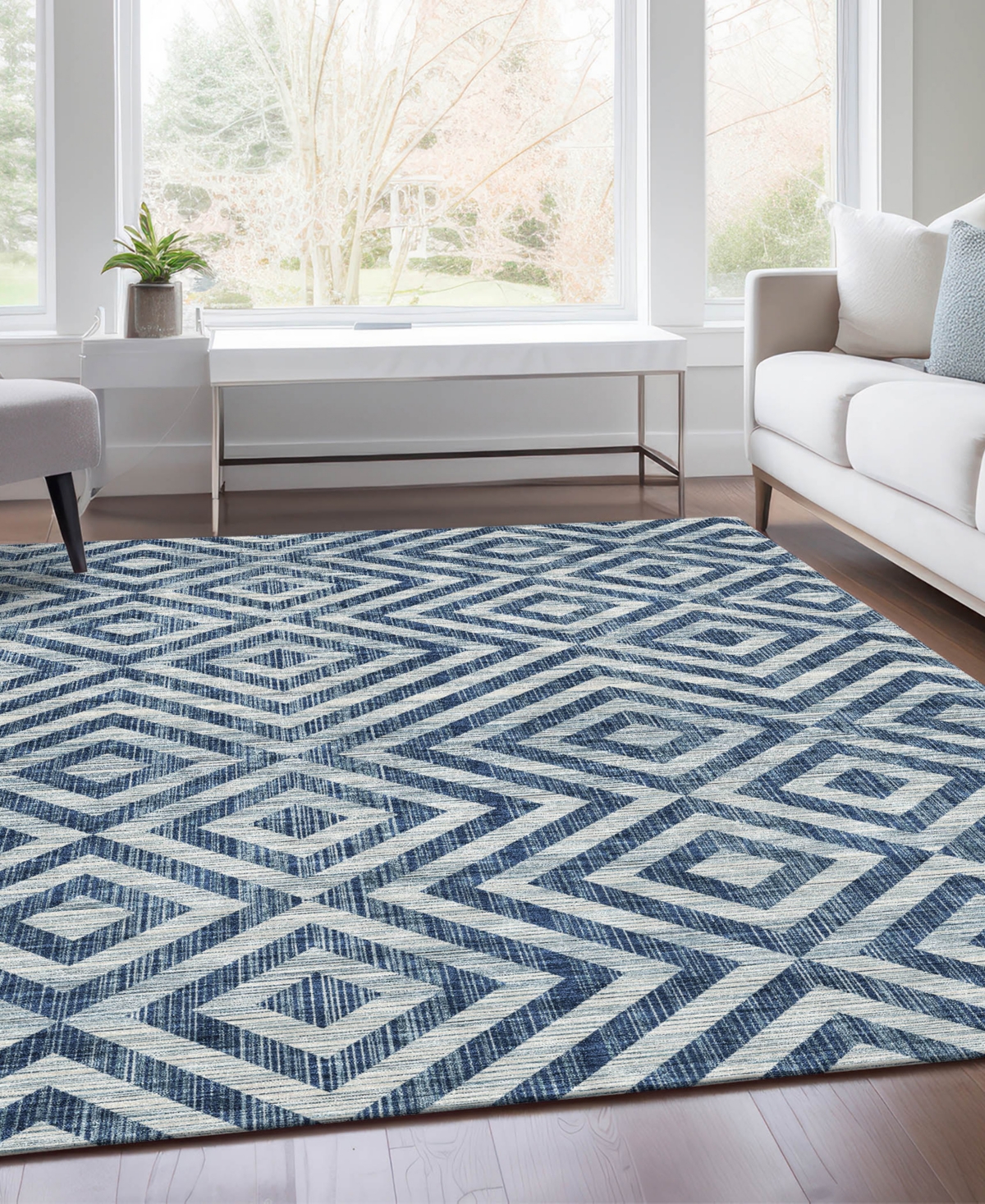 Addison Chantille Acn733 3'x5' Area Rug In Navy