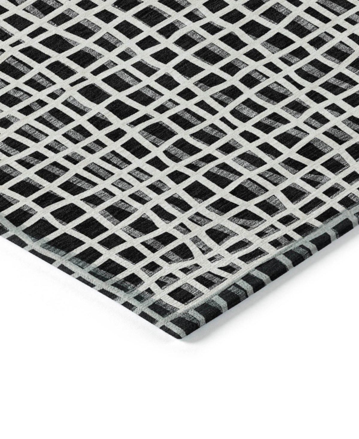 Addison Chantille Machine Washable Acn729 5'x7'6" Area Rug In Black
