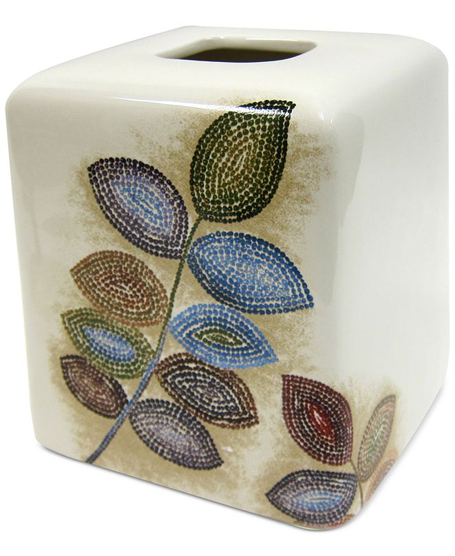 Croscill Bath Mosaic Leaves Tissue Cover & Reviews Bathroom