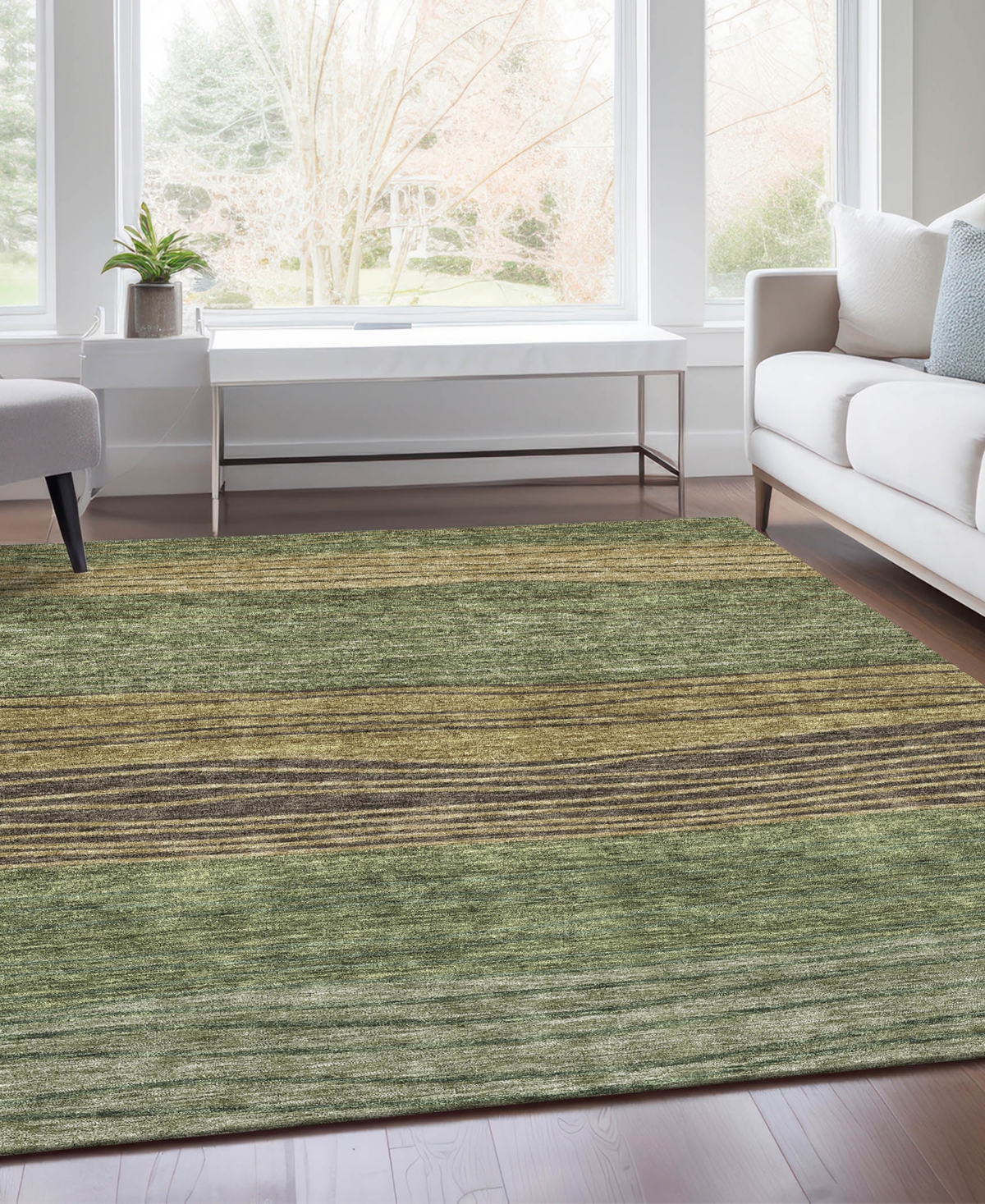 Addison Chantille Acn735 9'x12' Area Rug In Olive