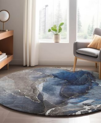 Odyssey Washable OY3 8' x 8' Round Area Rug