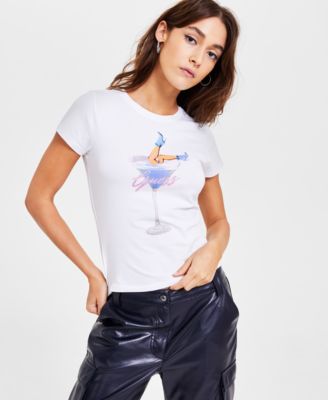 GUESS - Women's Martini Boots Logo Short-Sleeve T-Shirt