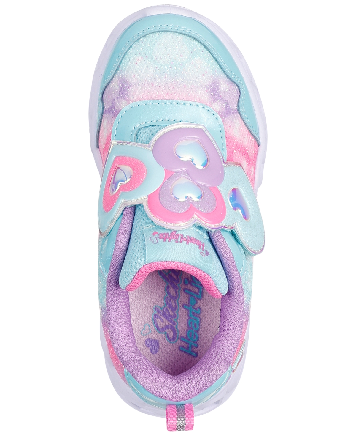 Skechers Toddler Girls Heart Lights In Turquoise
