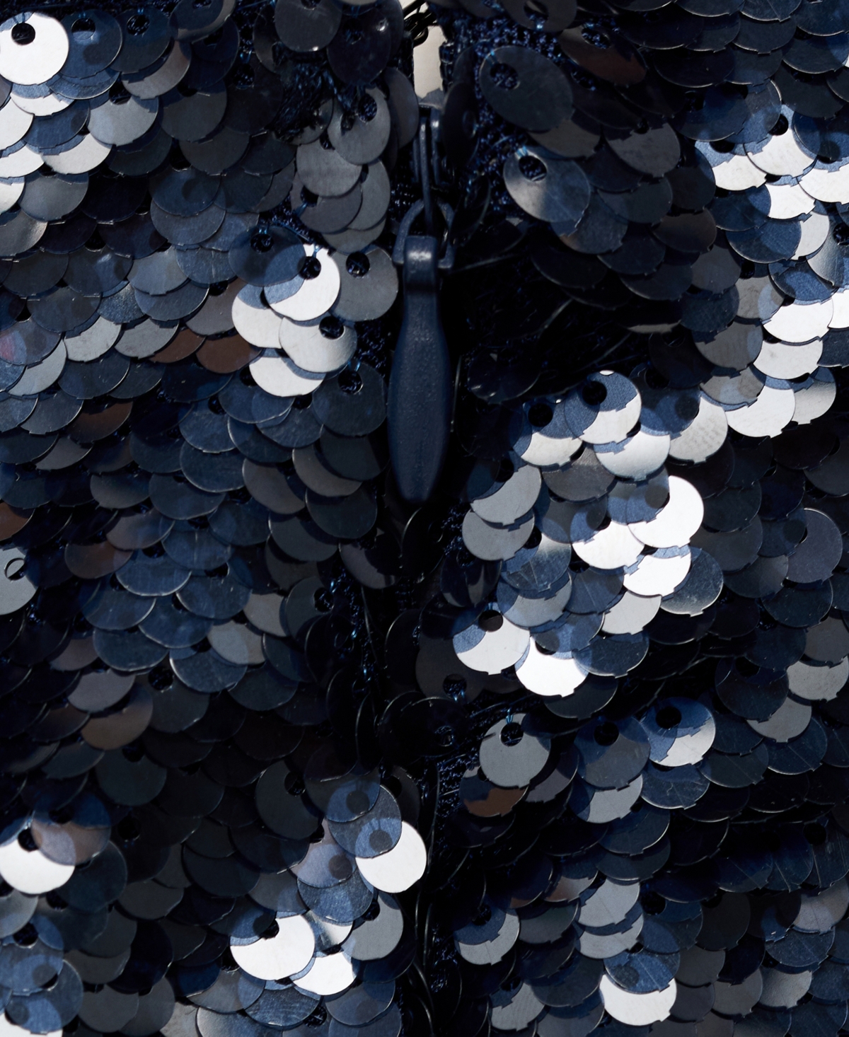 Mango Sequin Miniskirt Silver In Night Blue