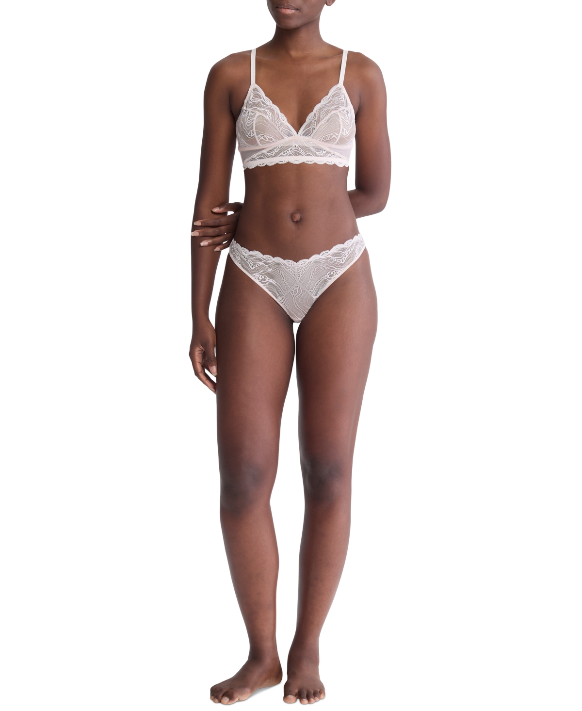 Calvin Klein Calvim Klein Instinct Triangle Bra In Prairie Peach