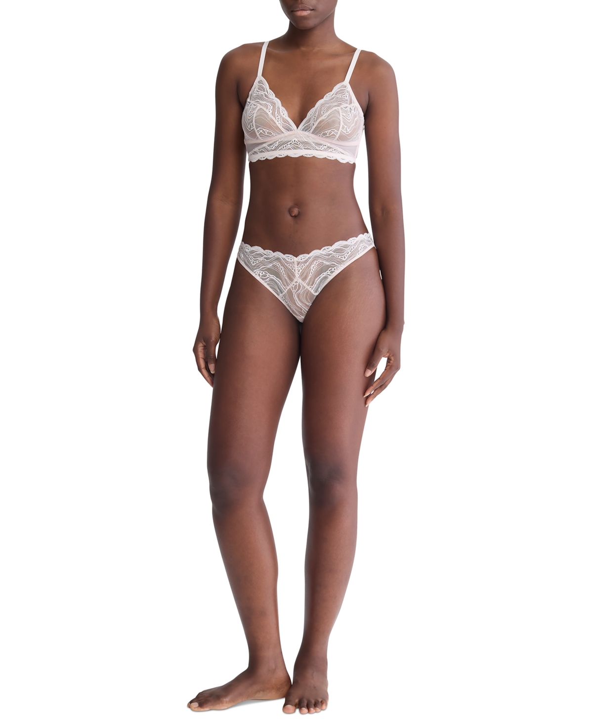 Calvin Klein Instinct Lace Bikini In Prairie Peach