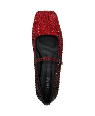 Women's Tinsley Rhinestone Square Toe Mary Jane Flats