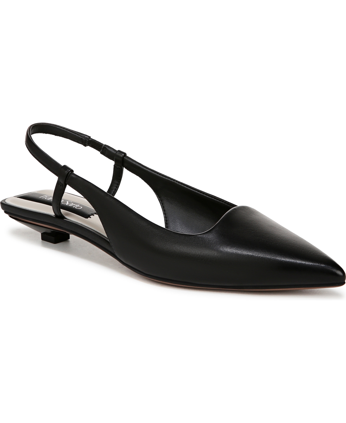 Franco Sarto Women's Palmira Pointed Toe Slingback Pumps In Black Leather
