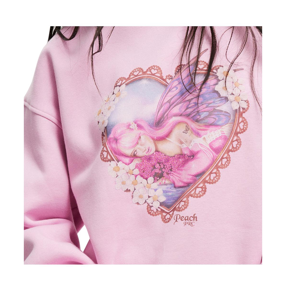 Cotton On Women's Peach Prc Crew Sweatshirt -sweet lilac