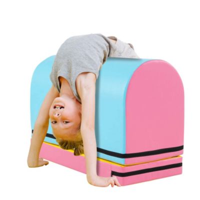 Mailbox Tumbling Mat Gymnastics Vaulting Box with Detachable Mat & Carrying Handle