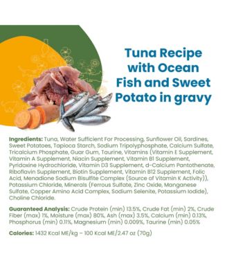 Classic Complete Cat 12pk (2.47oz): Tuna Recipe Ocean Fish & Sweet Potatoes In Gravy