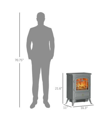 Electric Fireplace Heater with Realistic LED Flames