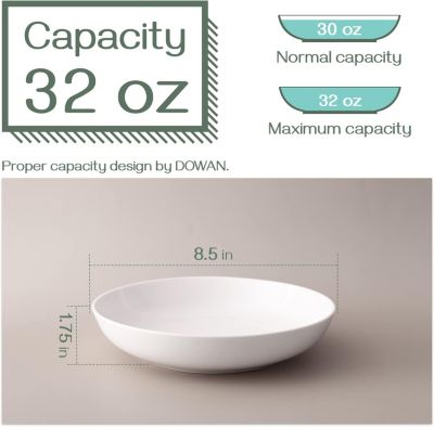 Ceramic Mixing Size 5.3/7.5"/9.2″ Large Serving Bowl Set, Sturdy & No Scratch, 3-Pieces Set