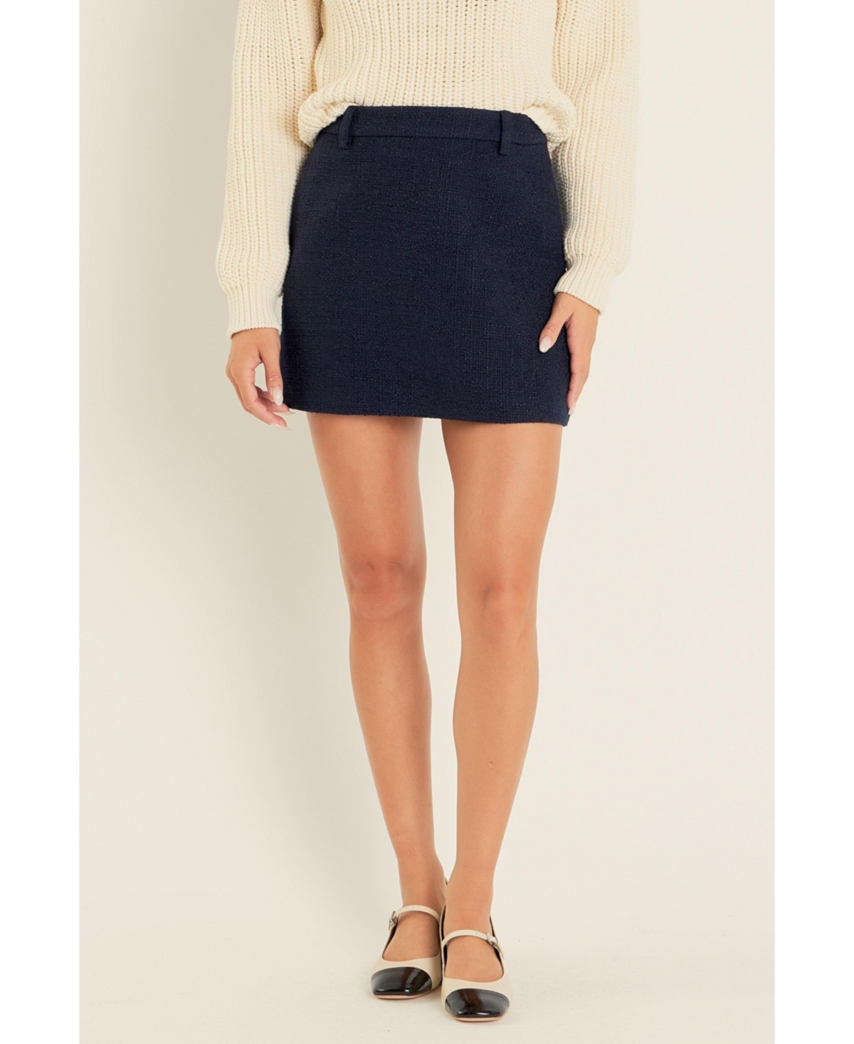 English Factory Women's Tweed Skirt