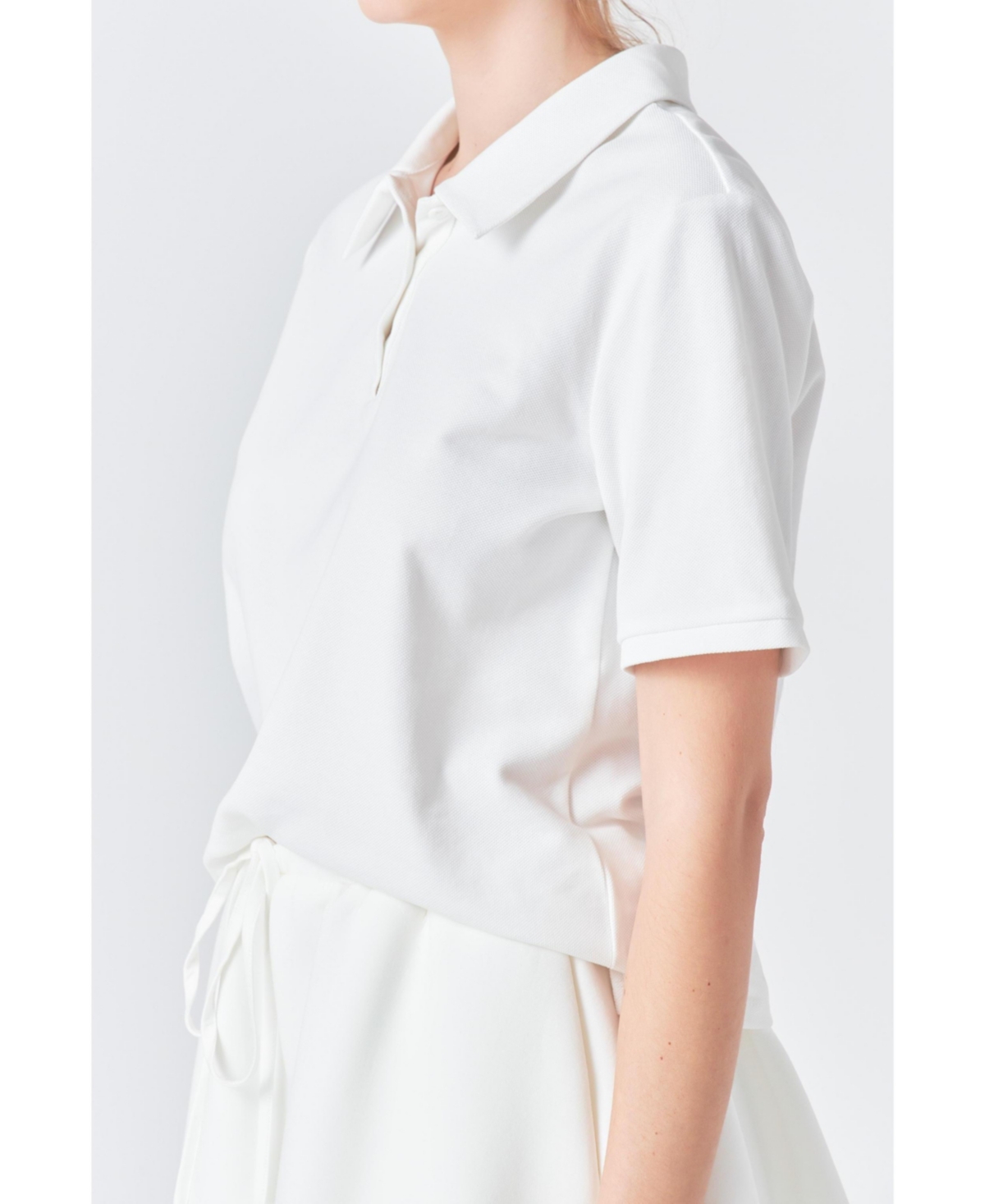 Women's Pique Polo Shirt - White