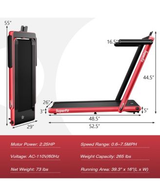 Motorized Treadmill Folding Under Desk Electric Treadmill w/ APP