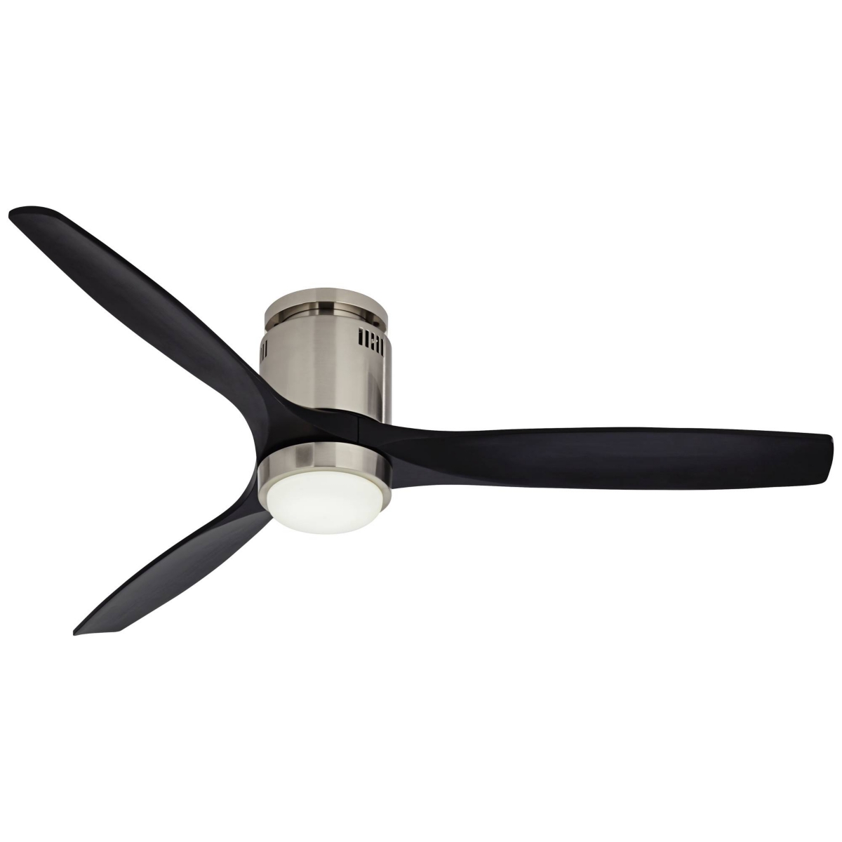 Casa Vieja Windspun Modern Indoor Ceiling Fan 3 Blade Led Light Remote Control Brushed Nickel FinishWood Blades Bedroom Living Room Kitchen