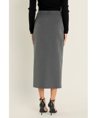 Women's Front Slit Maxi Skirt