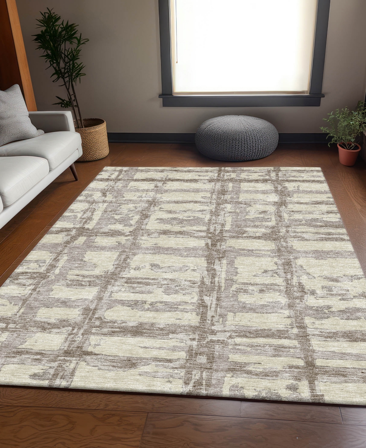Addison Chantille Acn745 5'x7'6" Area Rug In Beige