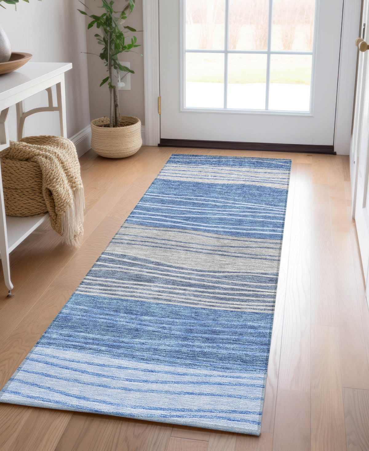 Addison Chantille Acn735 2'3"x7'6" Runner Area Rug In Blue