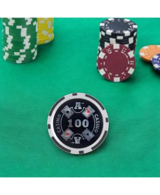 Ace Casino Poker Chips (25-Pack) – Clay Composite, $100 Value for High-Stakes Play