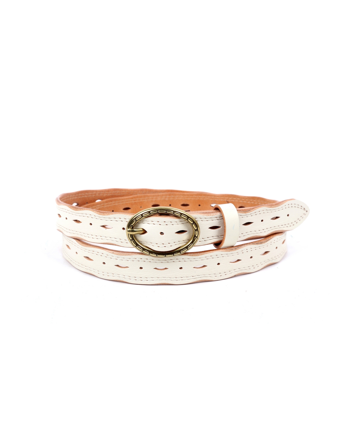 Women's Vintage Soul Leather Belt - White