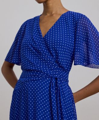Lauren Ralph Lauren Women's Polka-Dot Belted Crinkle
