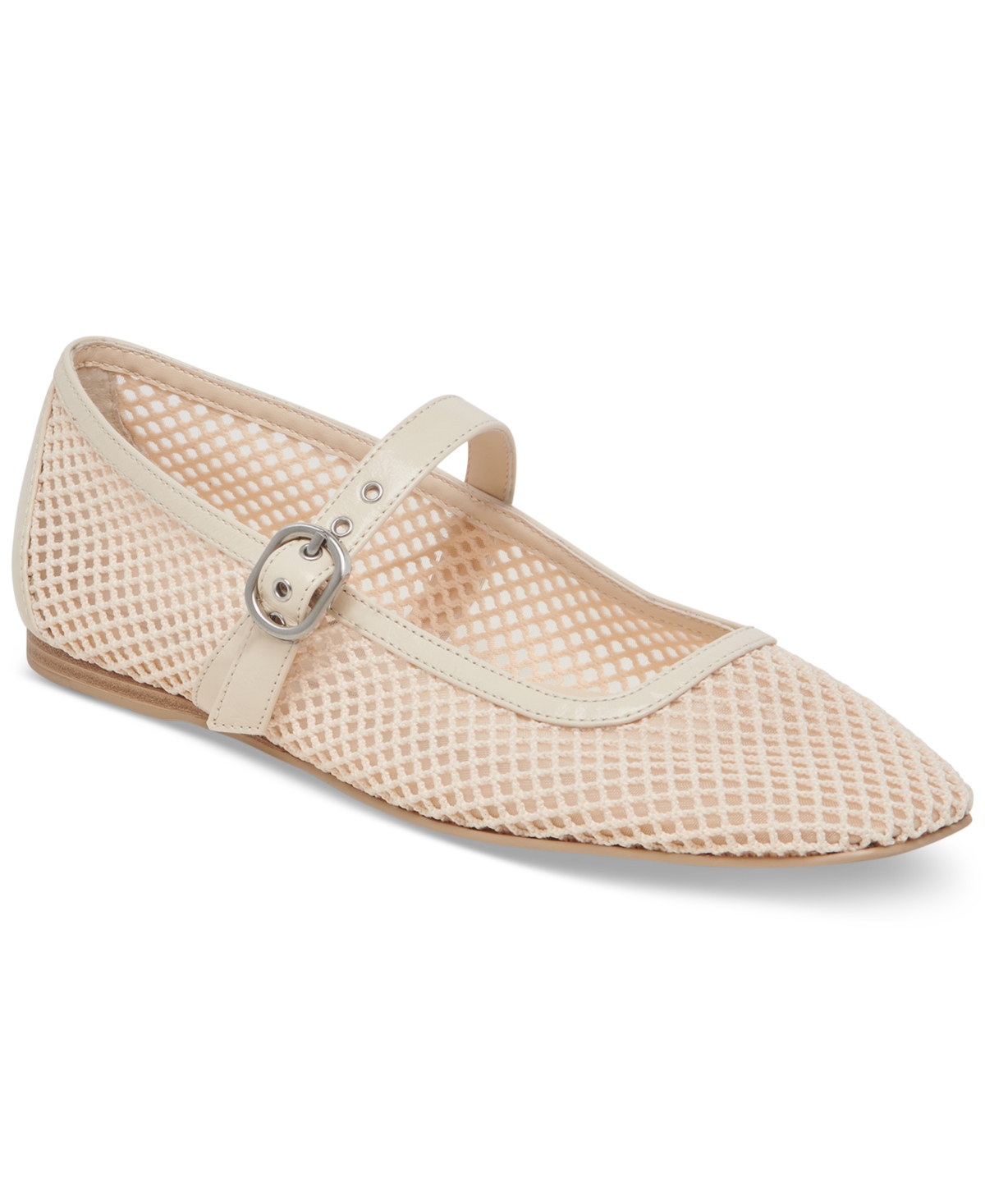 Dolce Vita Women's Rodni Mesh Mary Jane Flats In Nude Mesh Leather