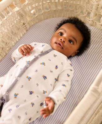 Baby Boys Bear Cotton Footed Coverall