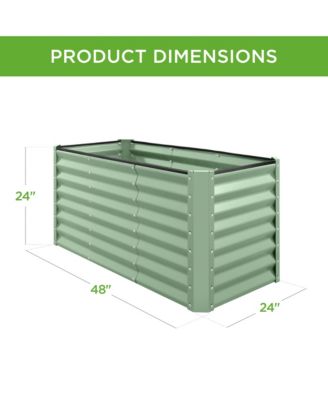 4x2x2ft Outdoor Metal Raised Garden Bed, Planter Box for Vegetables, Flowers, Herbs