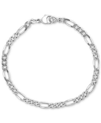 EFFY Collection - Men's Polished Figaro Link Chain Bracelet in Sterling Silver