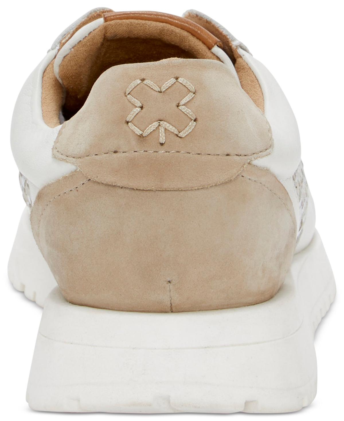 Lucky Brand Women's Deva Woven Knit Lace-up Sneakers In White,silver