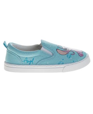 Little and Big Kids Stitch and Angel Girls' Slip On Low Top Canvas Sneakers