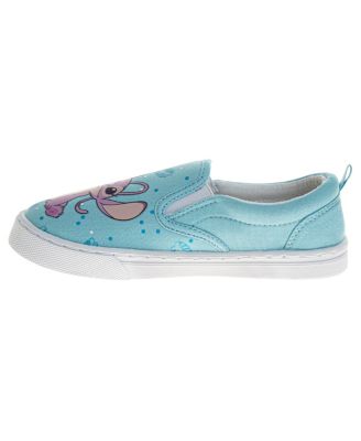 Little and Big Kids Stitch and Angel Girls' Slip On Low Top Canvas Sneakers