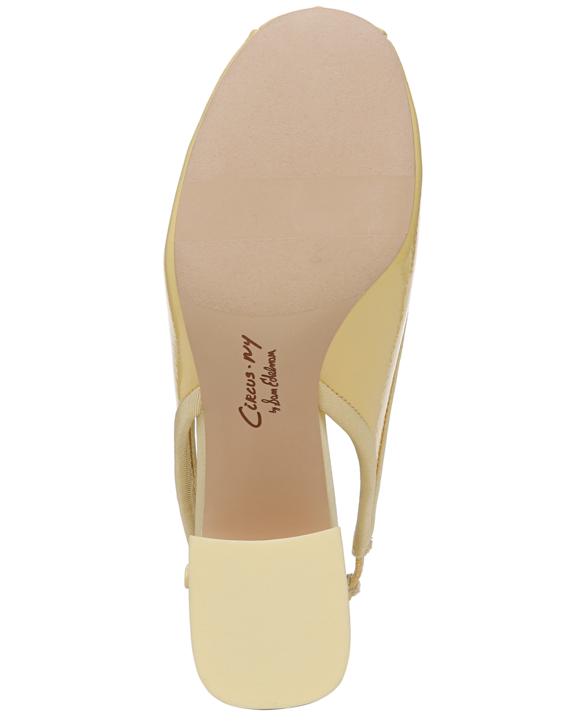 Circus Ny By Sam Edelman Diane Slingback Block-heel Ballet Pumps In Sunny Lemon